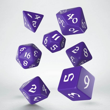 RPG Dice Set - Classic Runic: Purple & White (7)