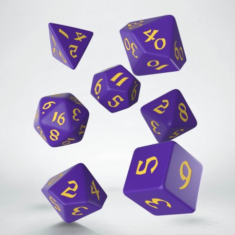RPG Dice Set - Classic Runic: Purple & Yellow (7)
