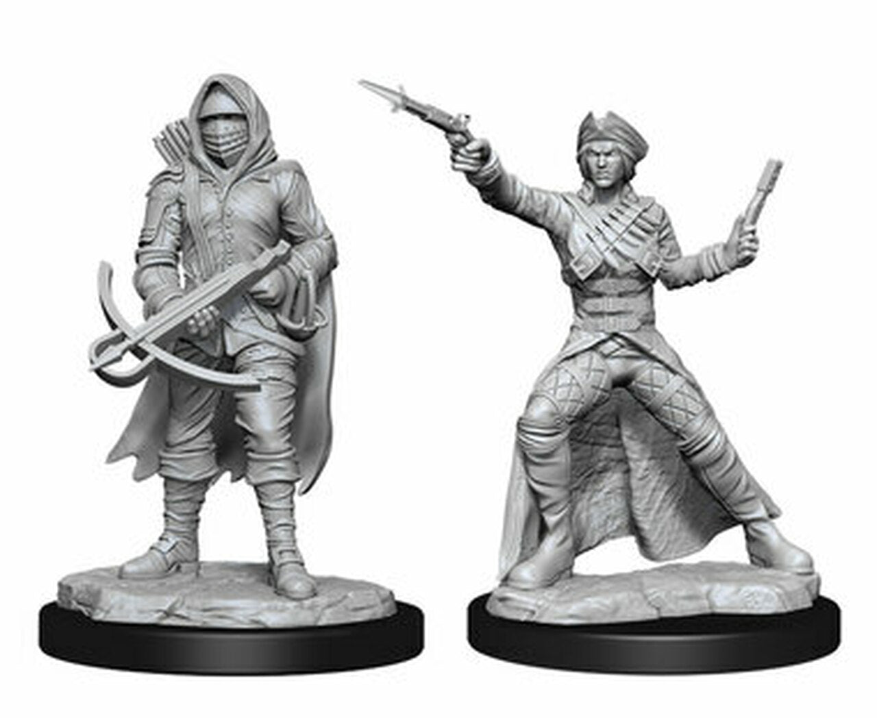 Wizkids: Deep Cuts Unpainted Miniatures - Bounty Hunter & Outlaw