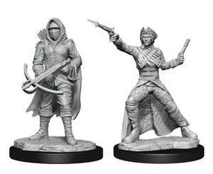 Wizkids: Deep Cuts Unpainted Miniatures - Bounty Hunter & Outlaw
