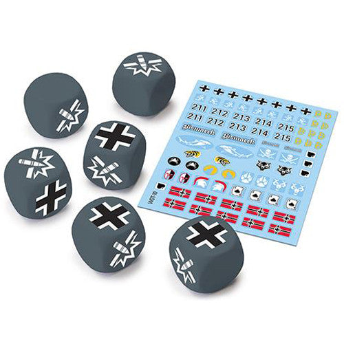 World of Tanks: Miniatures Game - German Upgrade Dice and Decal Pack