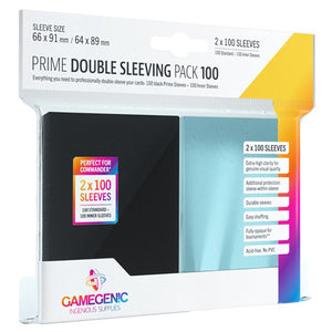 PRIME Sleeves - Double Sleeving Pack 100 (Black)