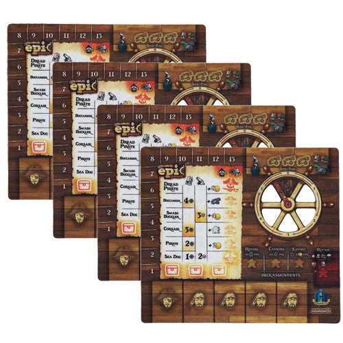 Tiny Epic Pirates - Player Mat Set (4)