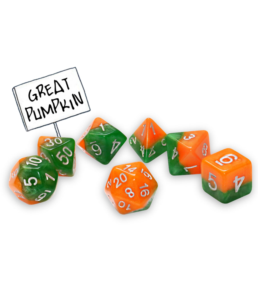 Halfsies Dice: Poly - Great Pumpkin (7)
