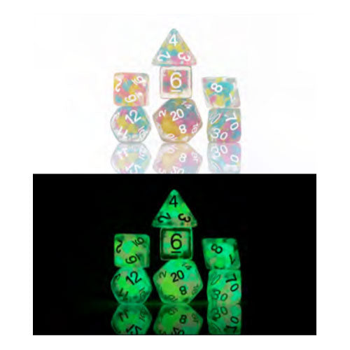 RPG Dice Set - Lucky Charm Glowworm (7)