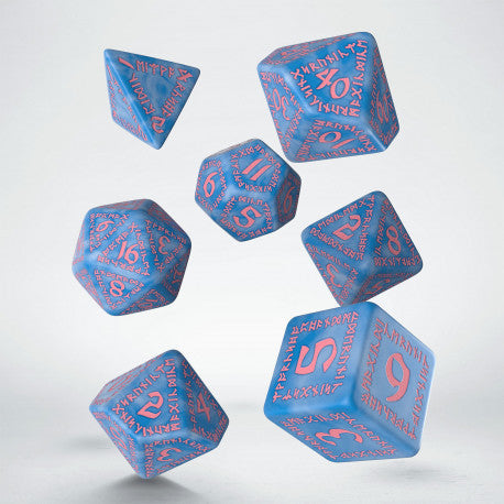 RPG Dice Set - Classic Runic: Glacier & Pink (7)
