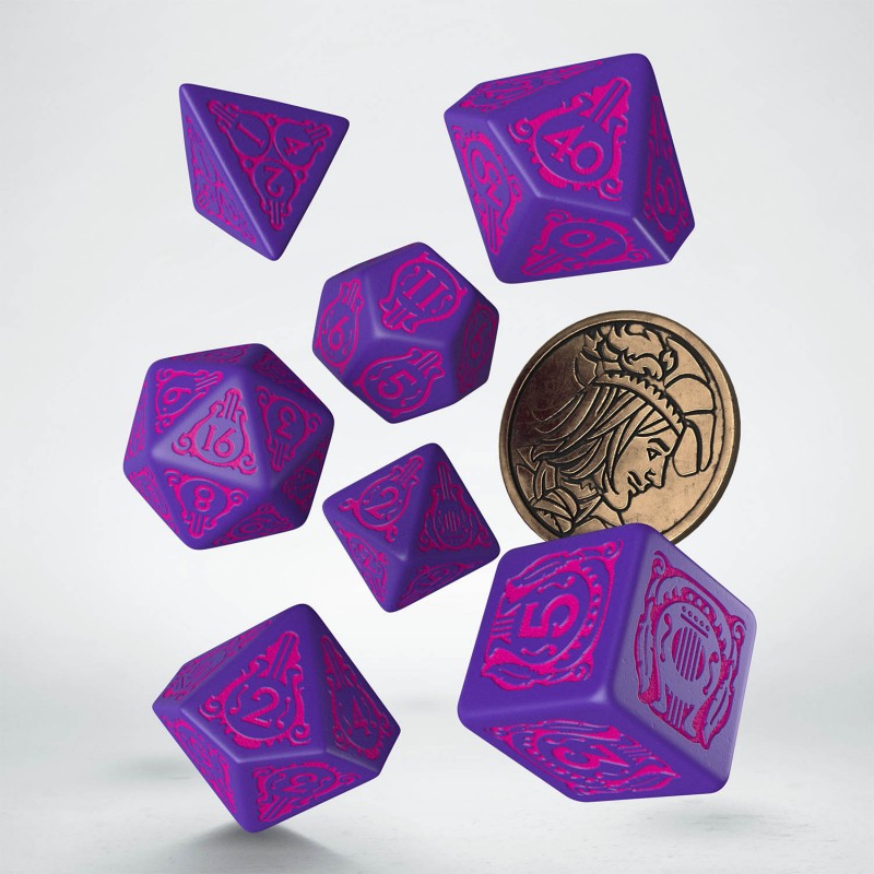 RPG Dice Set - The Witcher: Dandelion - The Conqueros of Hearts (7 + Coin)