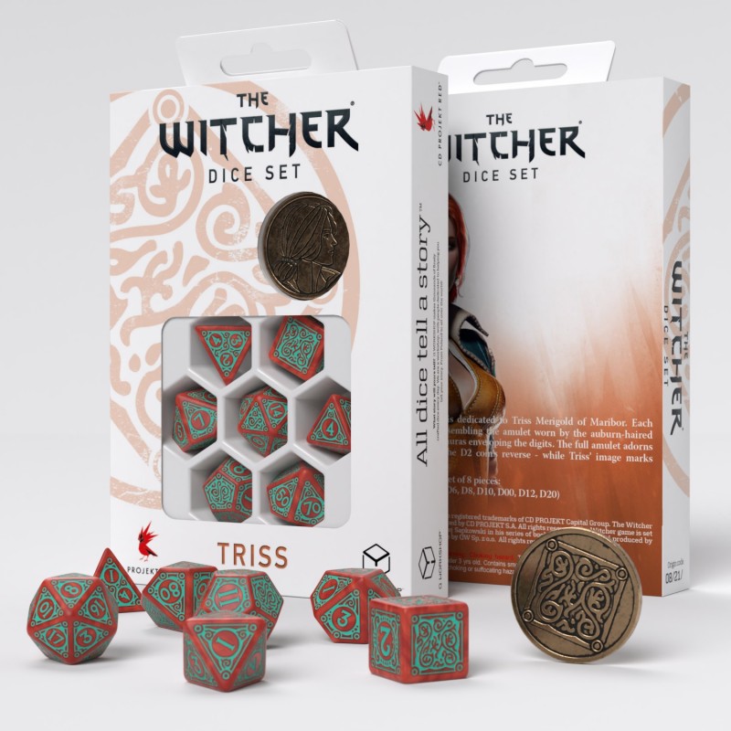 RPG Dice Set - The Witcher: Triss - Merigold the Fearless
