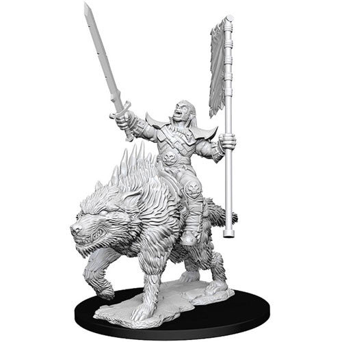 Pathfinder: Deep Cuts Unpainted Miniatures - Orc on Dire Wolf
