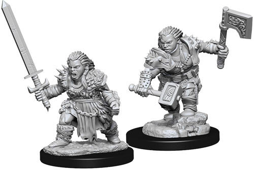 Pathfinder: Deep Cuts Unpainted Miniatures - Dwarf Female Barbarian