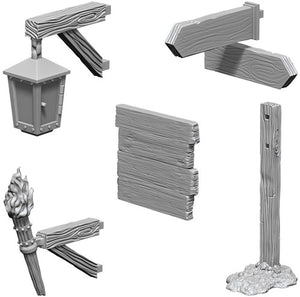 Wizkids: Deep Cuts Unpainted Miniatures - Signs & Lights