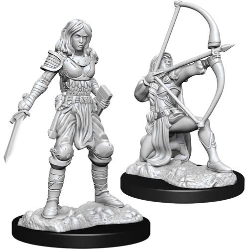 Pathfinder: Deep Cuts Unpainted Miniatures - Human Female Fighter (90326)